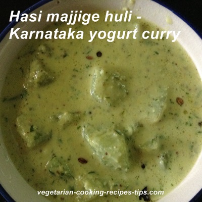 Hasi majjige huli - Karnataka yogurt curry