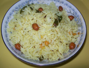 Lemon rice - lime rice - Nimbe chitranna