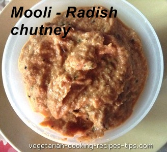 Mooli - radish chutney