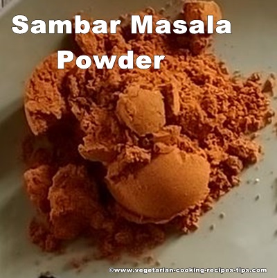 Sambar powder is a south indian curry powder recipe used for lentil and vegetable curry. It is served with plain steamed rice, idli , dosa uttappam etc.
