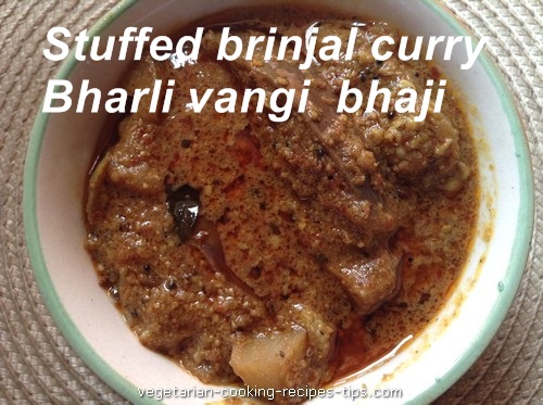 Stuffed eggplant curry - Bharli vangi - yennagai - bharvan baingan