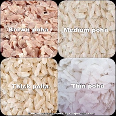 types of poha aval rice flakes - 400x400