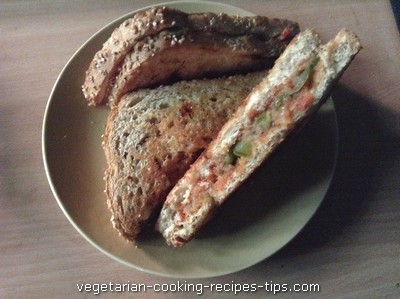 vegetable wheat bread sandwich