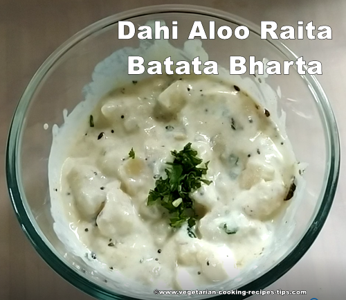Potato salad is a easy to make potato recipe. Dahi aloo raita is served with rice, chapati, paratha. You may also have as a snack.