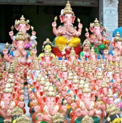 Gauri - Ganesh - painted idols for sale