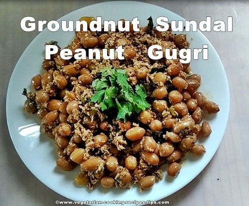 Groundnut peanut sundal recipe or verkadalai sundal is made during Ganesh festival as well as Navaratri festival. It is made with singdana / shenga