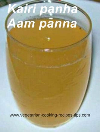 Summer cool drink recipe - kairi panha recipe is a raw green mango recipe. It is also known as aam panna.