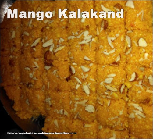 Mango kalakand indian milk paneer sweet recipe is a Summer sweet recipe. Ripe mangoes are available in plenty in summer season.
