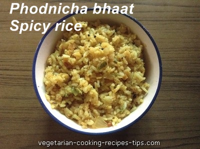 Phodnicha bhaat - Maharashtrian spicy rice