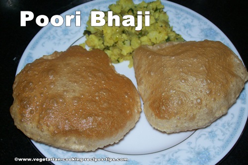 Poori - Indian fry bread with potato subzi