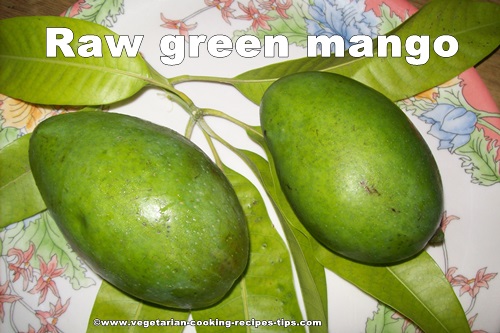 Raw green mango