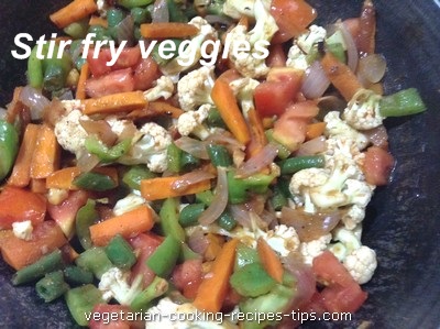Ready stir fry vegetables