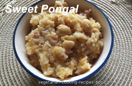 Sweet pongal with jaggery Sihi pongal recipe
