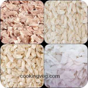 types of rice flakes, poha